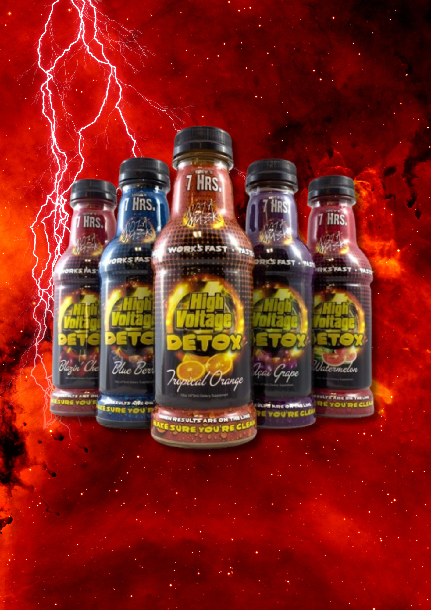 High Voltage Detox Bebida Antidoping Premium Drink 16oz